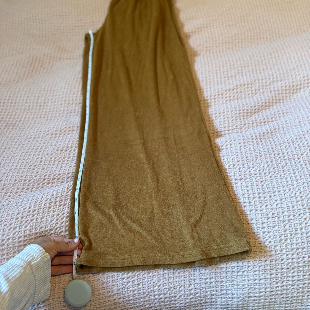 Aerie OFFLINE Terrycloth Wide Leg Jumpsuit in Golden Brown, Size S - Picture 13 of 15